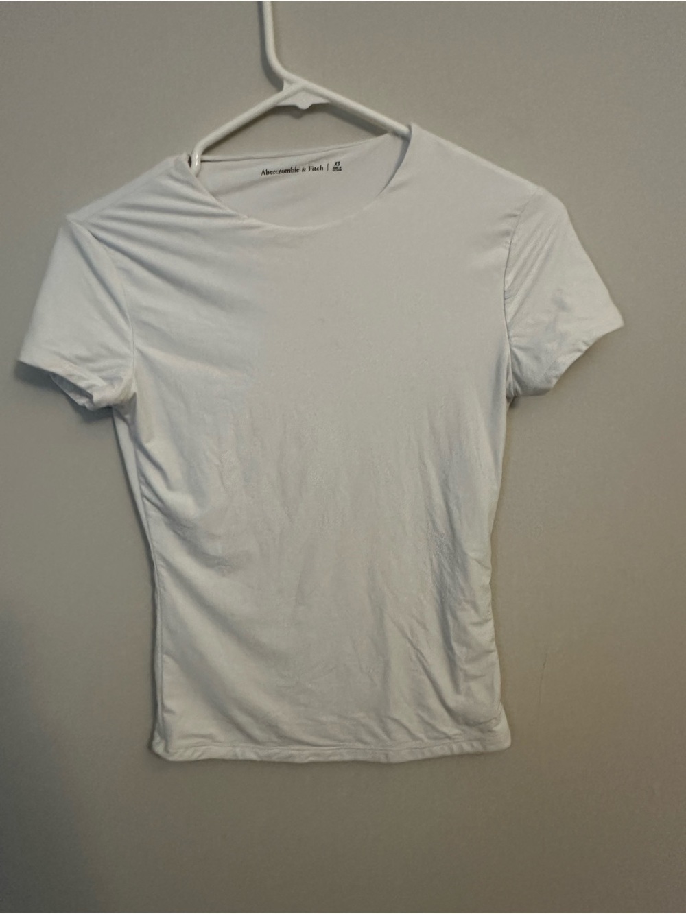 Abercrombie & Fitch womens white Short Sleeve Crew T-Shirt